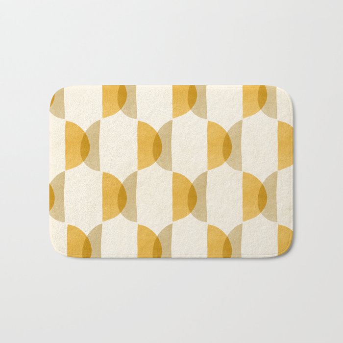 Shape Study In Gold / Geometric Pattern Bath Mat