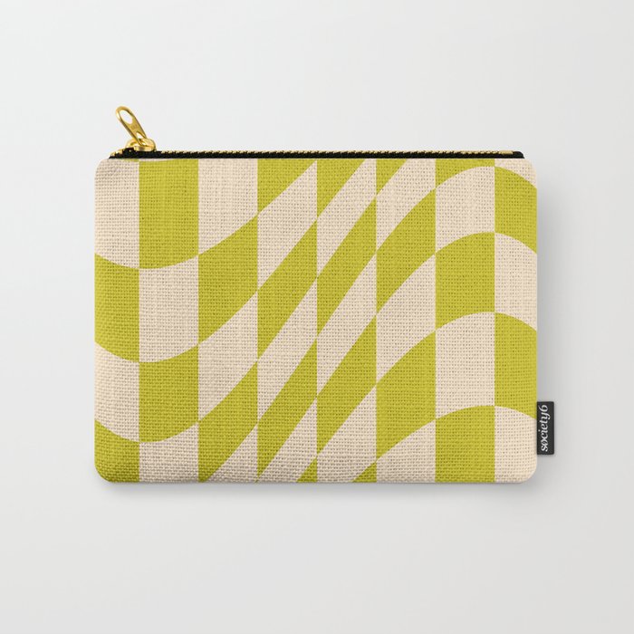 Modern Twenties Green Pattern Carry All Pouch