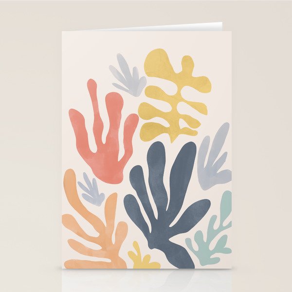 Matisse Cutouts Homage - Abstract Painting Stationery Card