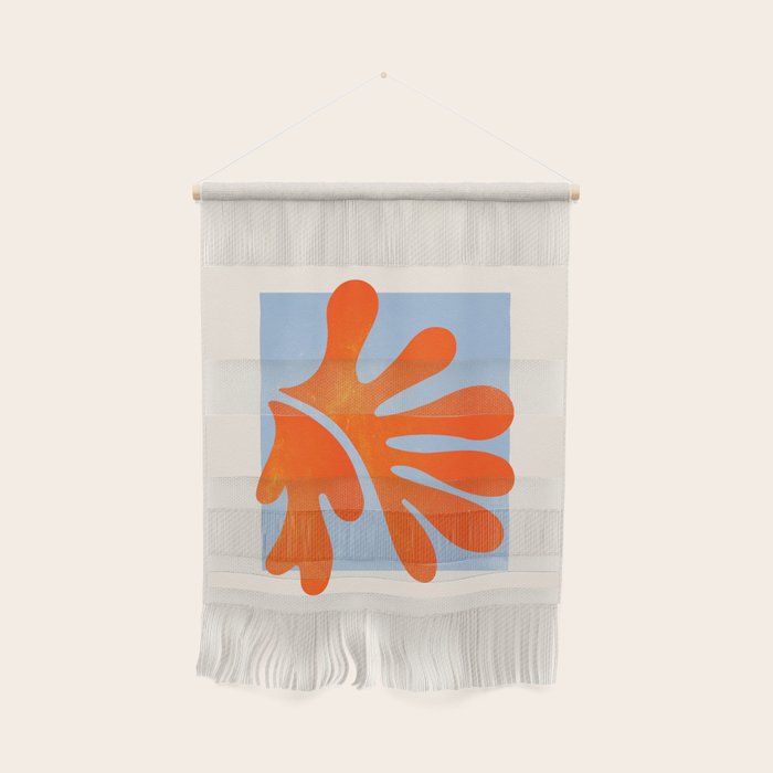 Red Coral Leaf: Matisse Paper Cutouts Ii Wall Hanging