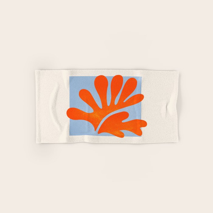 Red Coral Leaf: Matisse Paper Cutouts Ii Bath Towel
