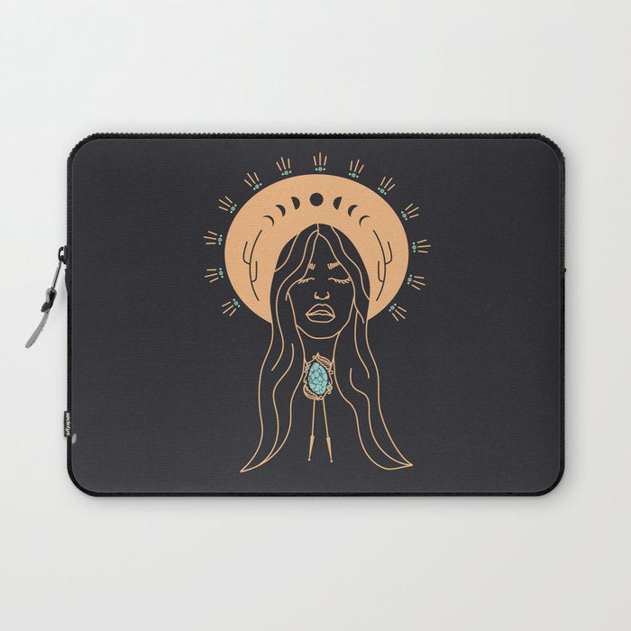 Desert Angel In Peach & Grey Laptop Sleeve