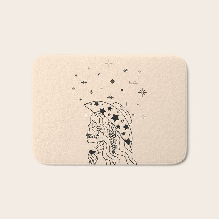 Love Or Die Tryin - Rhinestone Cowgirl Black & Cream Bath Mat