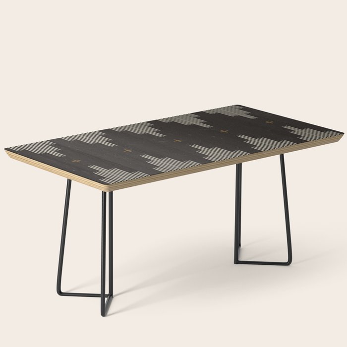 Southwestern Minimalist Black & White Coffee Table