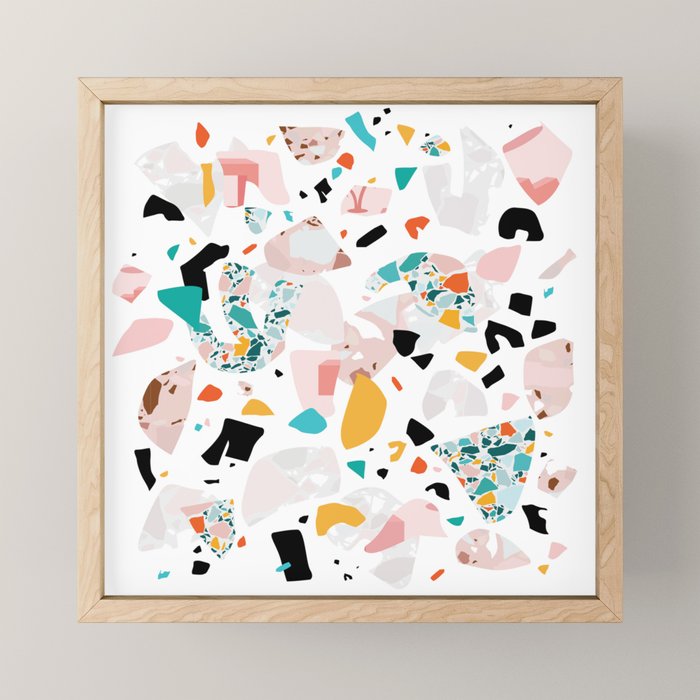 Mixed Mess I. / Collage, Terrazzo, Colorful Mini Art Print