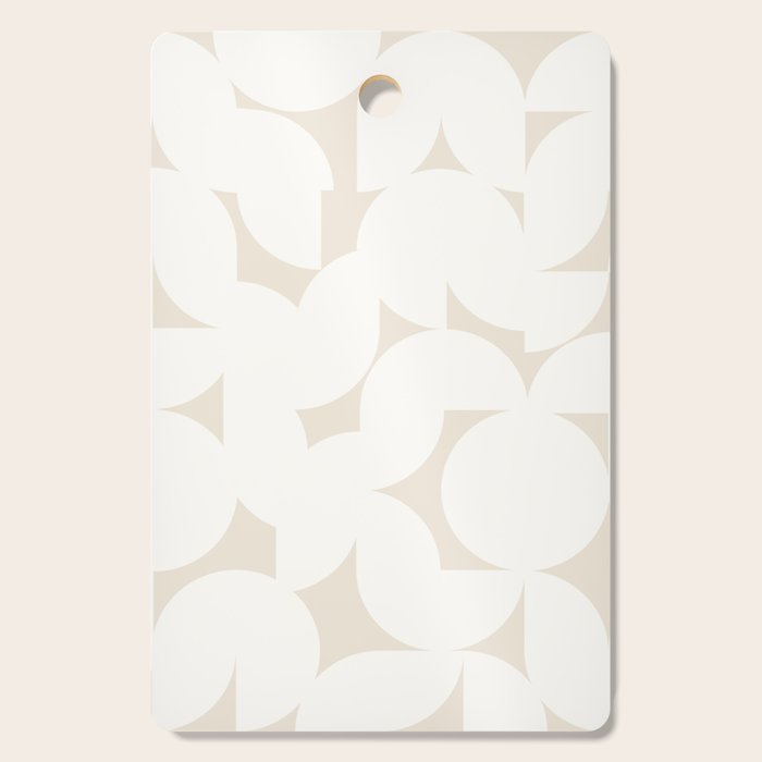 Contemporary Abstract Shapes - Neutral Off White Cutting Board