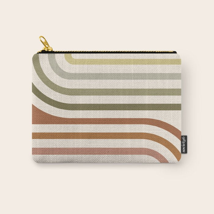 Bold Curvature Stripes I Carry All Pouch