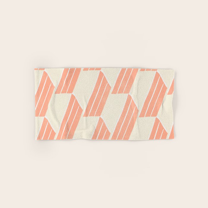Minimalist Series: Pink Hex Tiles Bath Towel