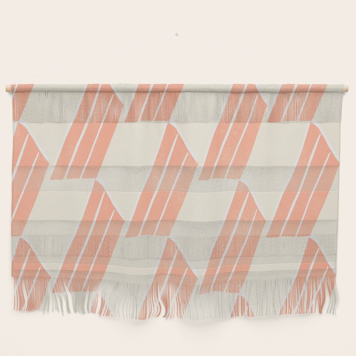 Minimalist Series: Pink Hex Tiles Wall Hanging