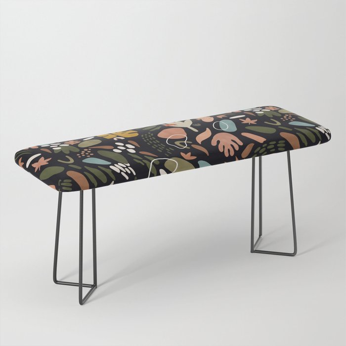 Abstract Shapes Of Dark Modern Nature Bench
