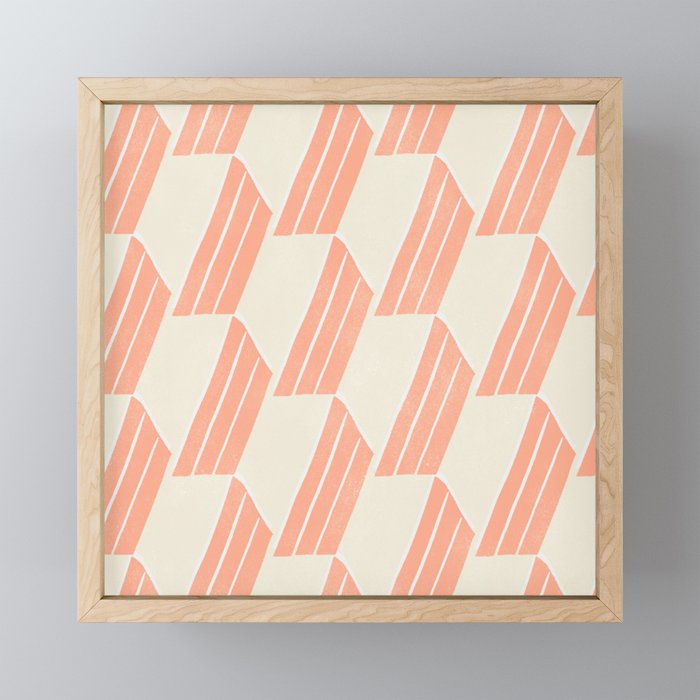 Minimalist Series: Pink Hex Tiles Mini Art Print