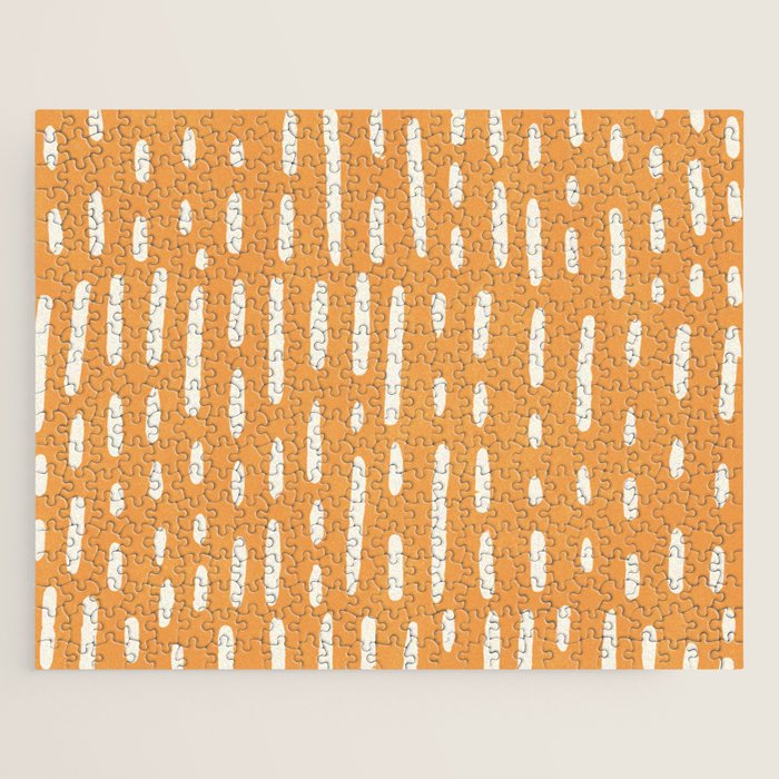 Minimalist Series: Scandi Lines, Orange Jigsaw Puzzle