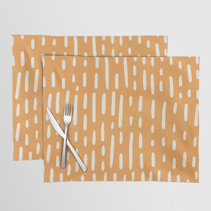 Minimalist Series: Scandi Lines, Orange Placemat