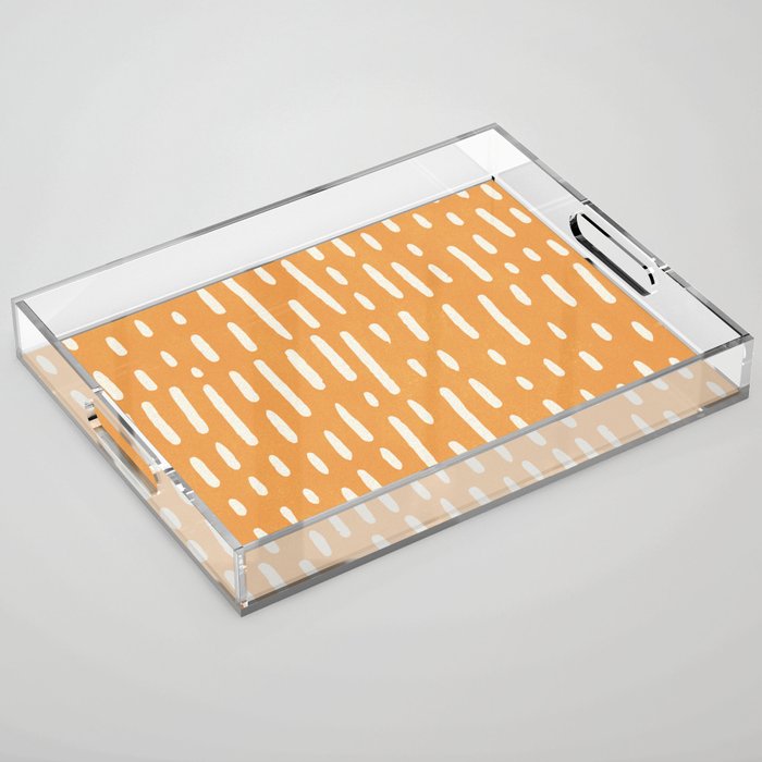 Minimalist Series: Scandi Lines, Orange Acrylic Tray