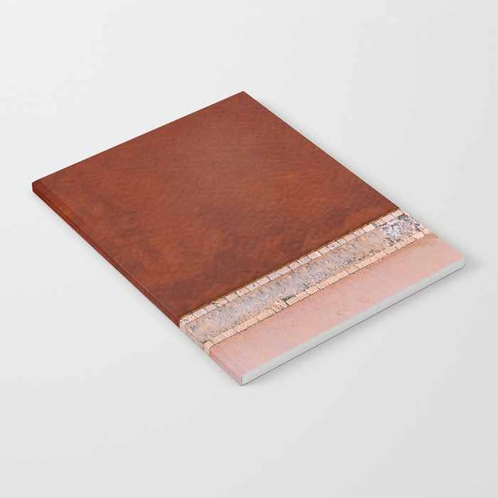 Pink And Red Salt Lake In Italy Notebook