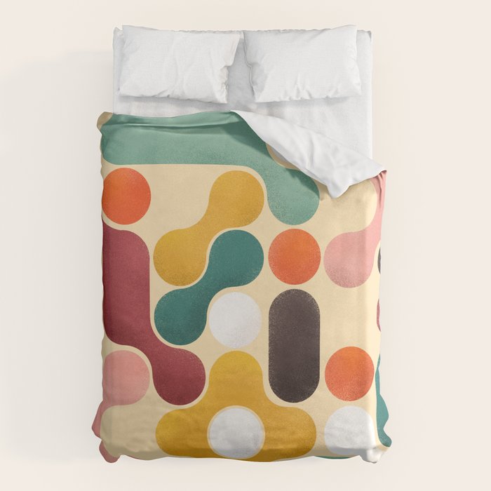 Color Pops - Mid Century Style  Duvet Cover
