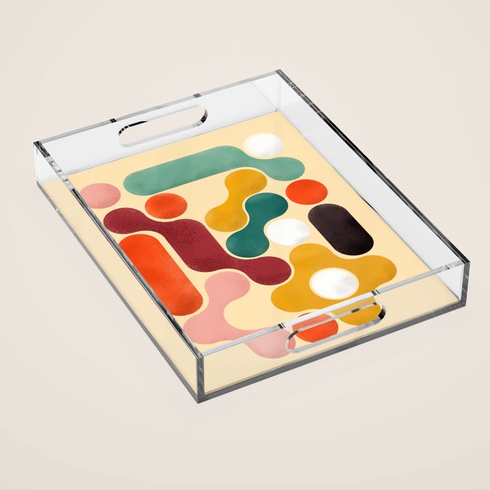 Color Pops - Mid Century Style  Acrylic Tray