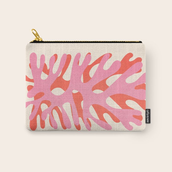 Sea Leaf: Matisse Collage Peach Edition Carry All Pouch