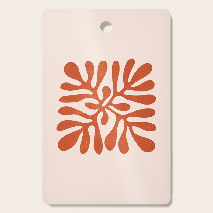 Nature Leaf Cutouts Iii: Terracotta Edition | Mid-Century Henri Matisse Series Cutting Board