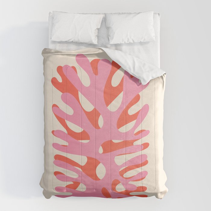 Sea Leaf: Matisse Collage Peach Edition Comforter