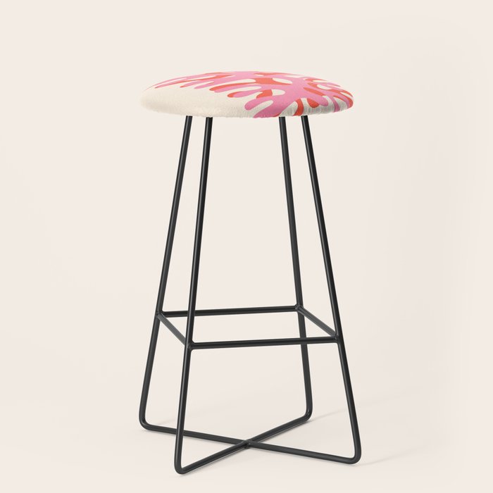Sea Leaf: Matisse Collage Peach Edition Stool