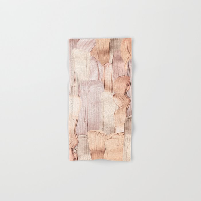 Shiny Metal Copper Hand Drawn Strokes Bath Towel