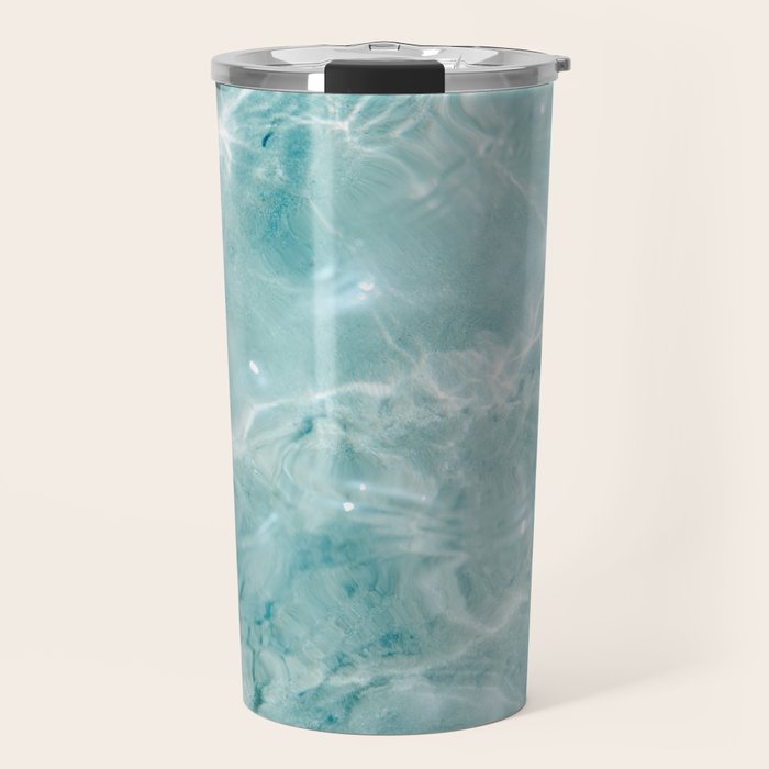 Clear Blue Water | Colorful Ocean Photography Print | Turquoise Sea Travel Mug