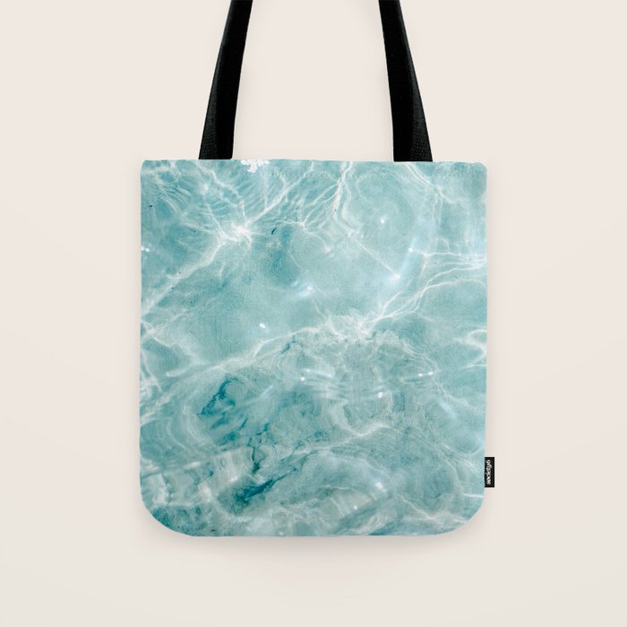Clear Blue Water | Colorful Ocean Photography Print | Turquoise Sea Tote Bag