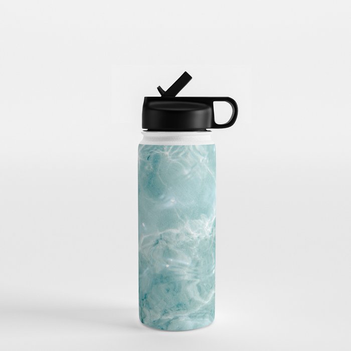 Clear Blue Water | Colorful Ocean Photography Print | Turquoise Sea Water Bottle