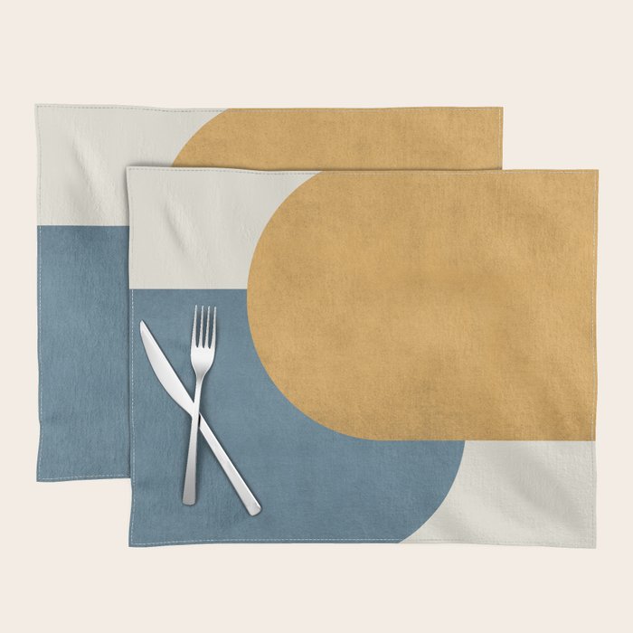 Halfmoon Colorblock - Gold Blue Placemat