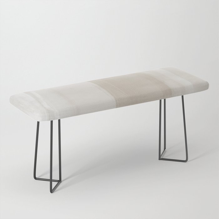 Beige Ombre Minimalist Abstract Painting Bench