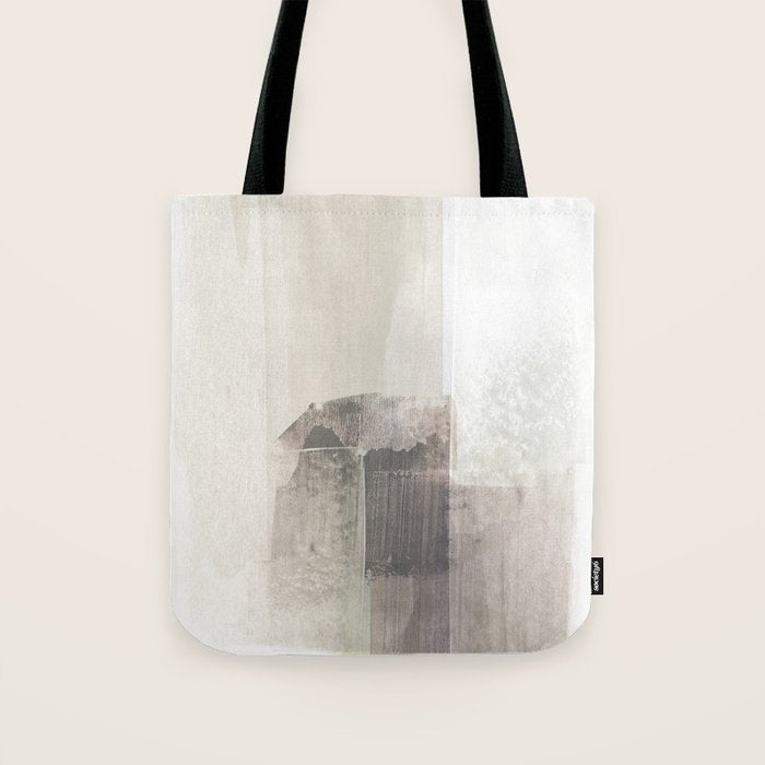 Beige And Brown Minimalist Abstract Painting Tote Bag