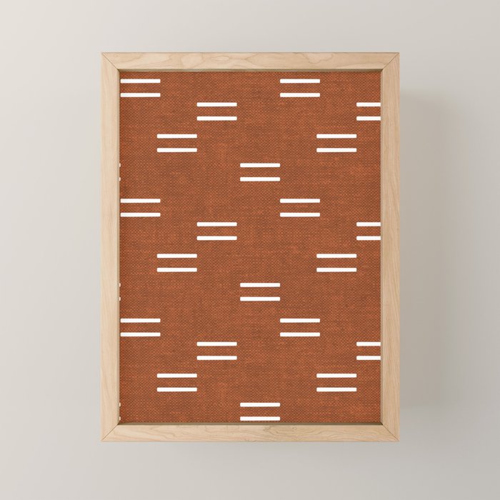 Double Dash - Burnt Orange Mini Art Print