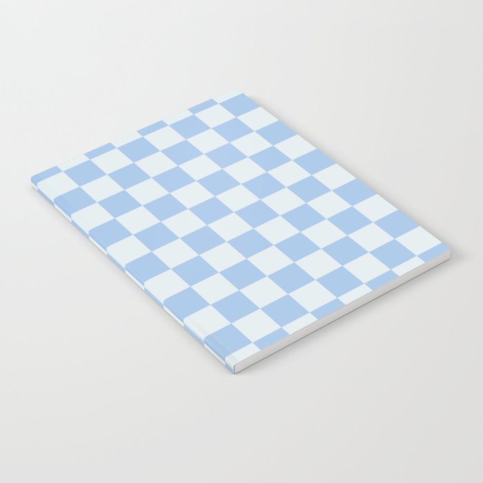 Checkerboard Mini Check Pattern In Powder Blue Notebook