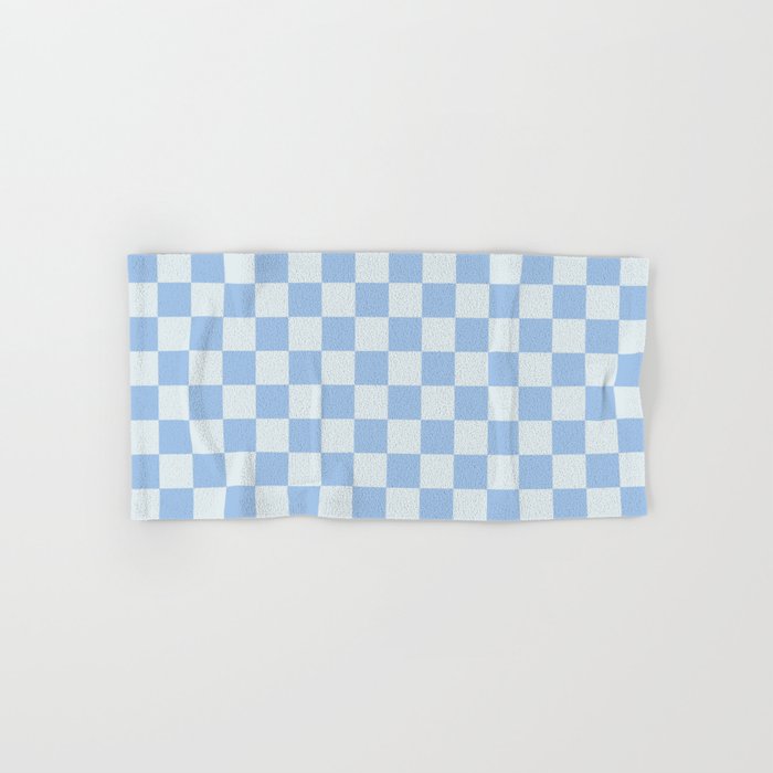 Checkerboard Mini Check Pattern In Powder Blue Bath Towel