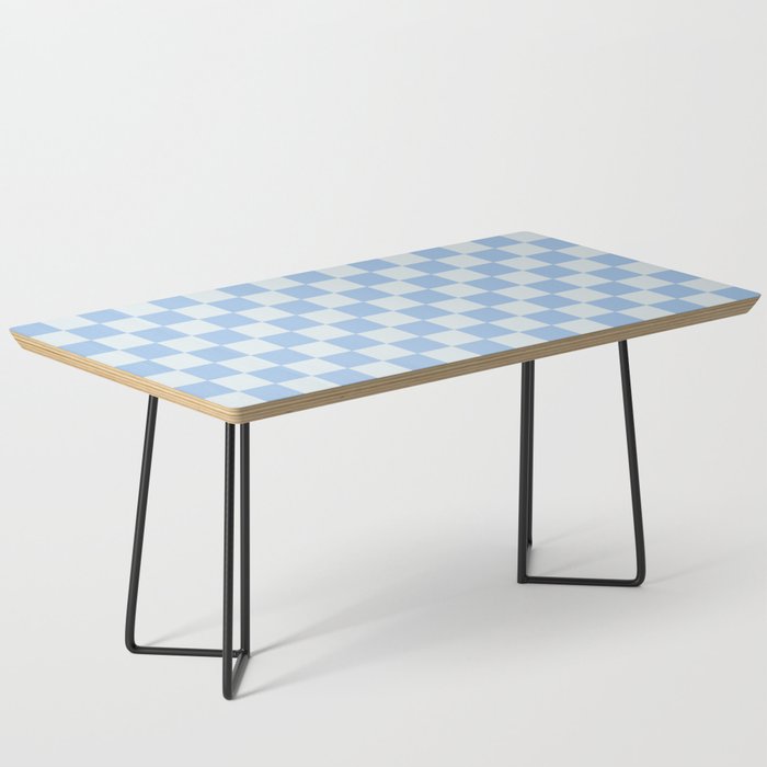 Checkerboard Mini Check Pattern In Powder Blue Coffee Table