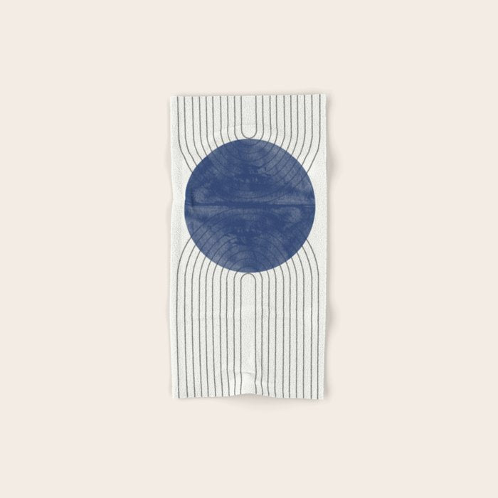 Mid Century Modern Blue Perfect Balance Bath Towel