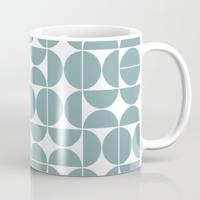 Mid Century Modern Geometric 04 Glass Blue Coffee Mug