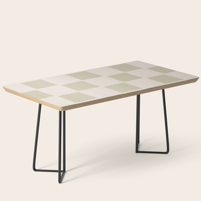 Playful Check In Olive Green Coffee Table