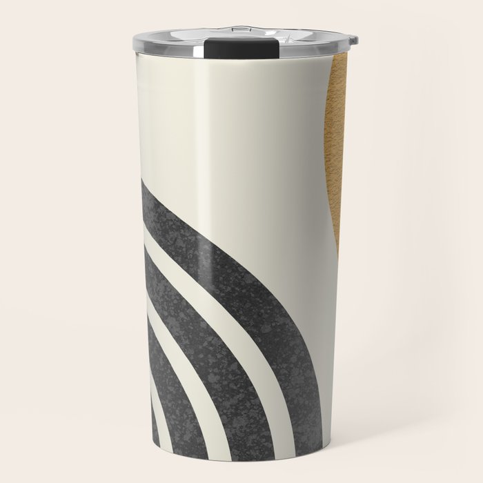 Mid Century Modern Sun And Rainbow Travel Mug