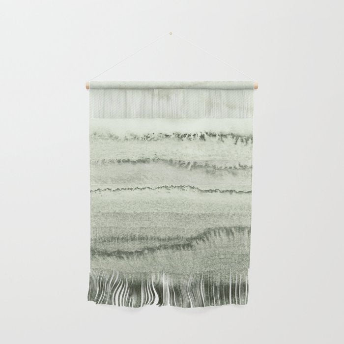Within The Tides - Sage Green By Ms  Wall Hanging