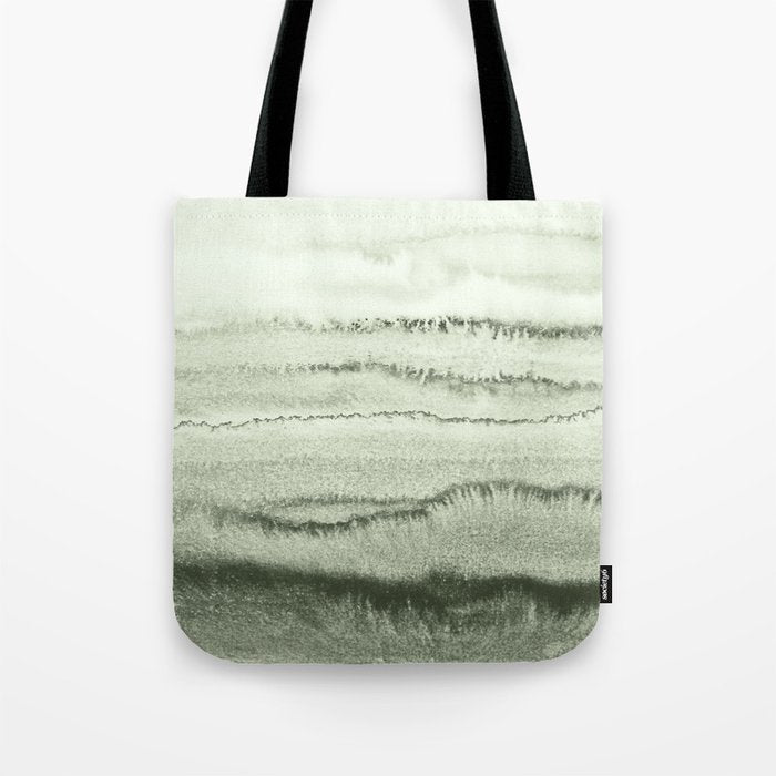 Within The Tides - Sage Green By Ms  Tote Bag
