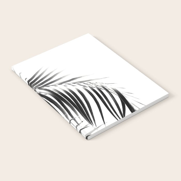 Palm Leaves Black & White Vibes #3 #Tropical #Decor #Art #Homestorie Notebook