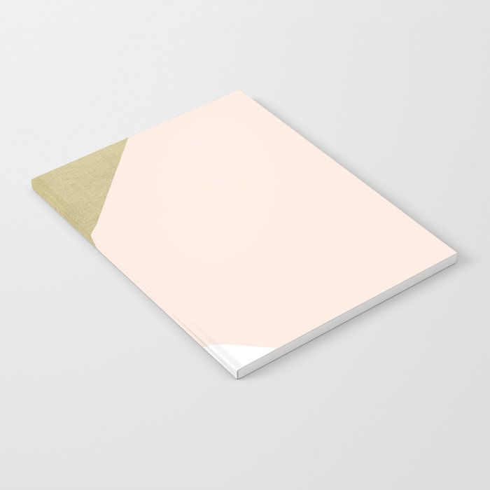 Gold Meets Blush & White Geometric #1 (Faux Foil) #Decor #Art #Homestorie Notebook