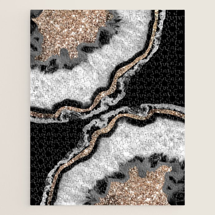 Yin Yang Agate Glitter Glam #8 #Gem #Decor #Art #Homestorie Jigsaw Puzzle