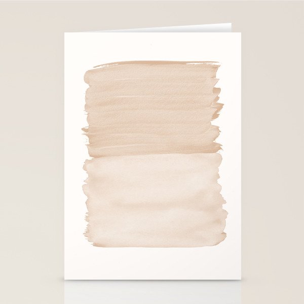 Warm Beige Abstract Minimalism #1 #Minimal #Ink #Decor #Art #Homestorie Stationery Card