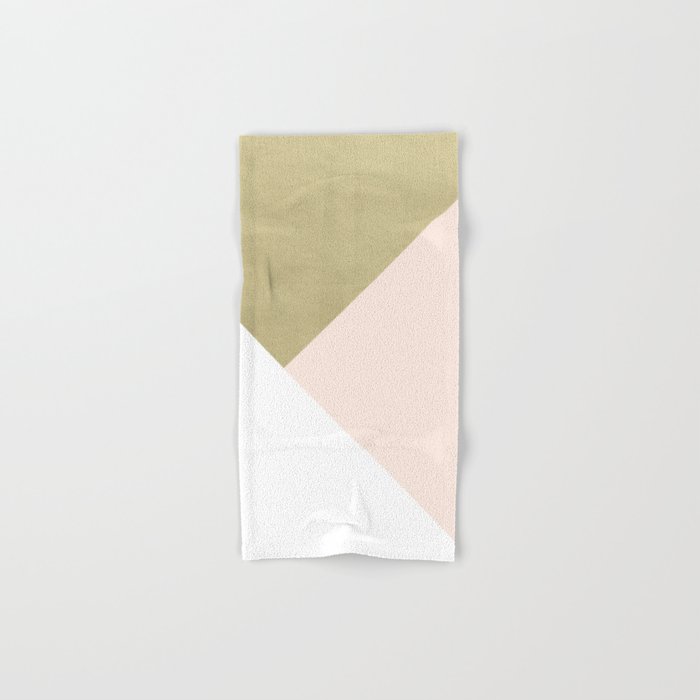 Gold Meets Blush & White Geometric #1 (Faux Foil) #Decor #Art #Homestorie Bath Towel