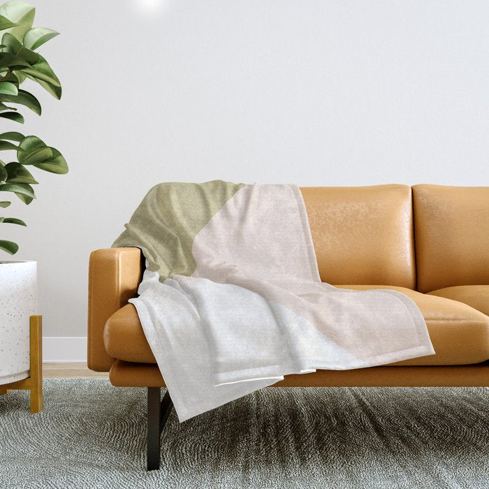 Gold Meets Blush & White Geometric #1 (Faux Foil) #Decor #Art #Homestorie Throw Blanket