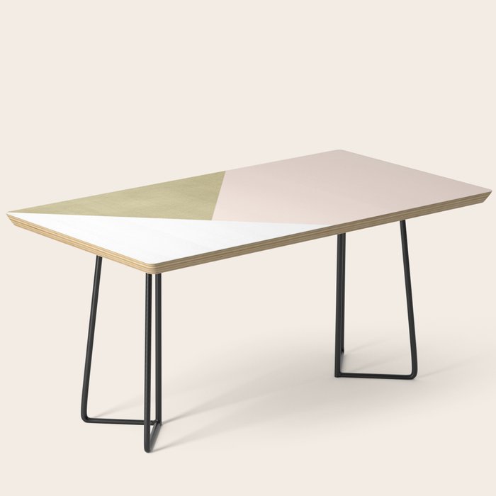 Gold Meets Blush & White Geometric #1 (Faux Foil) #Decor #Art #Homestorie Coffee Table