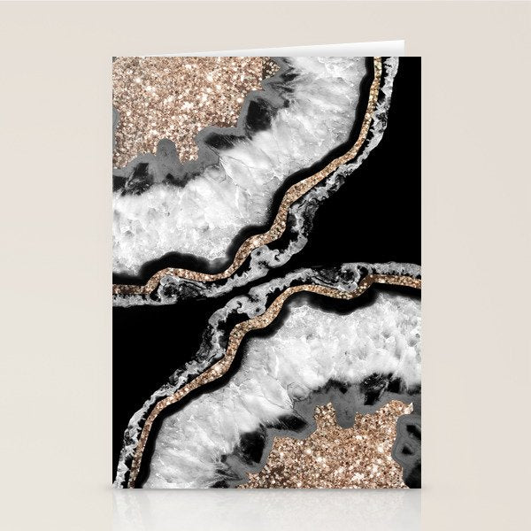 Yin Yang Agate Glitter Glam #8 #Gem #Decor #Art #Homestorie Stationery Card